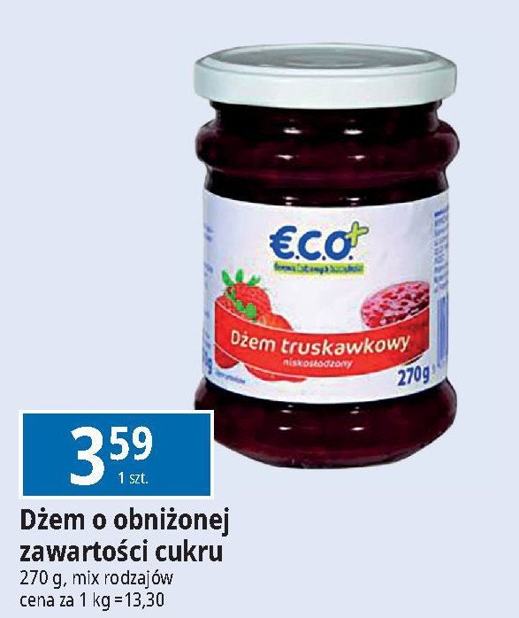 Dżem truskawkowy Eco+ promocja