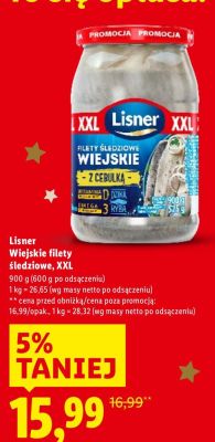 Filety śledziowe wiejskie, XXL promocja w Lidl
