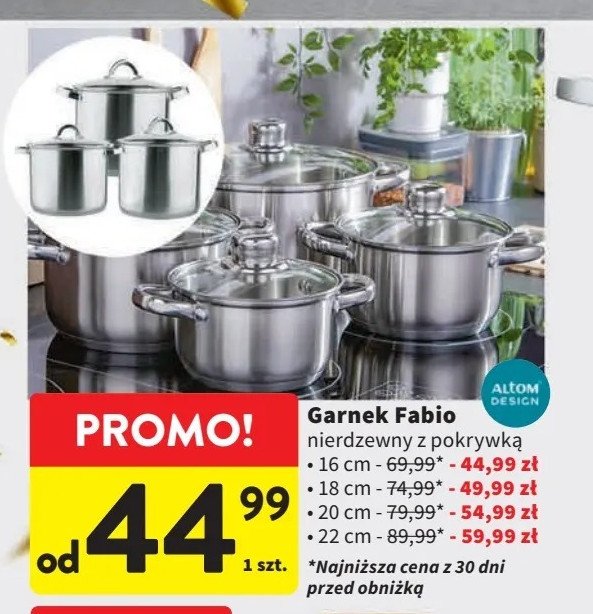 Garnek z pokrywką fabio 22 cm promocja