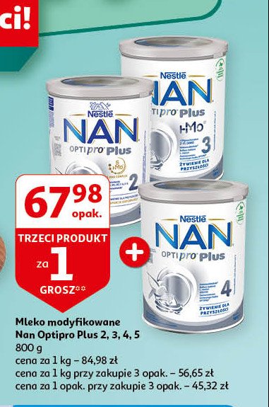 Mleko 3 Nestle nan optipro plus hm-o promocja w Auchan