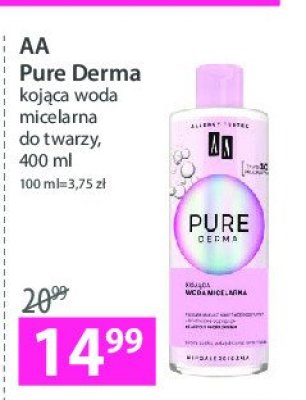 Kojąca woda micelarna Aa pure derma promocja