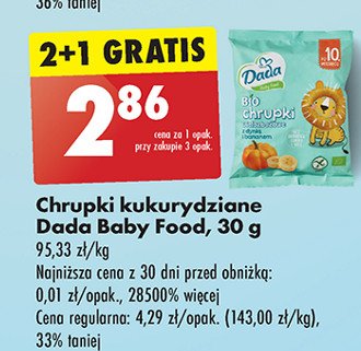 Chrupki kukurydziane Dada baby food promocja