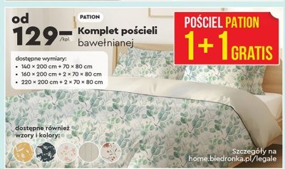 Komplet pościeli bawełnianej  promocja w Biedronka