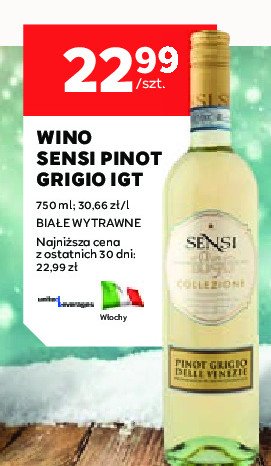 Wino SENSI COLLEZIONE PINOT GRIGIO promocja