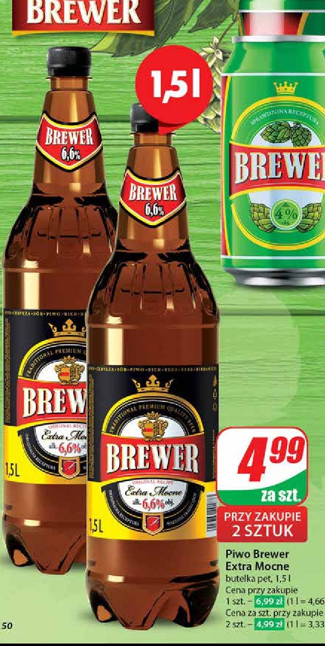 Piwo Brewer extra mocne promocja