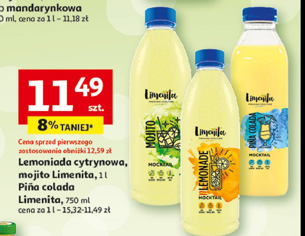 Napój pina colada Limenita fresh & cool promocja