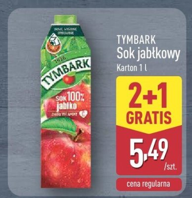 Sok jabłkowy karton 1 l promocja w Aldi