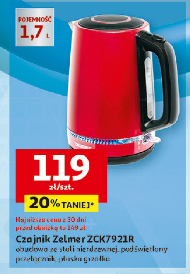 Czajnik zck7921r Zelmer promocja