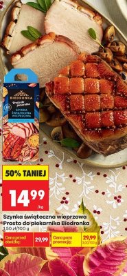 Szynka świąteczna wieprzowa Prosto do piekarnika promocja w Biedronka