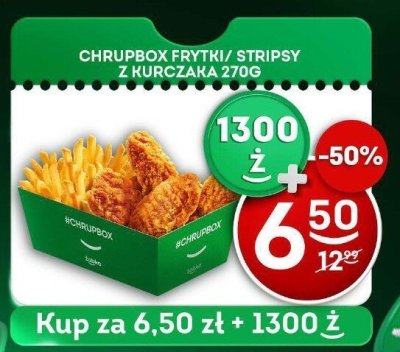 Chrupbox frytki/stripsy z kurczaka promocja w Żabka