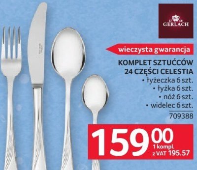 Komplet sztućców Gerlach 24 części Celestia promocja w Selgros