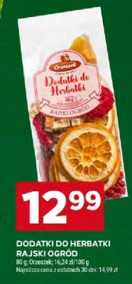Dodatki do herbatki Rajski Ogród Orzeszek promocja w Stokrotka
