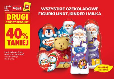 Czekoladowe figurki Lindt promocja w Biedronka