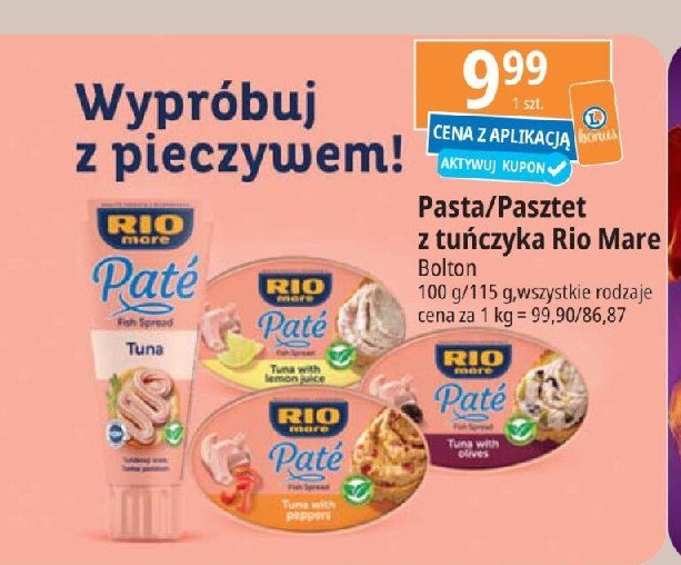 Pasztet z tuńczyka w oliwie Rio mare promocja