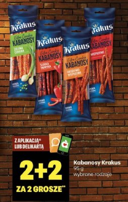 Kabanosy Krakus 95 g wybrane rodzaje promocja w Delikatesy Centrum
