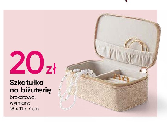 Szkatułka na biżuterię 18 x 11 x 7 cm promocja