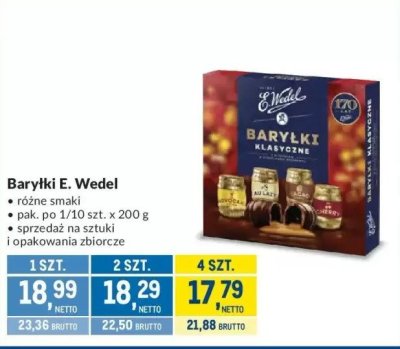 Baryłki E. Wedel różne smaki promocja w Makro