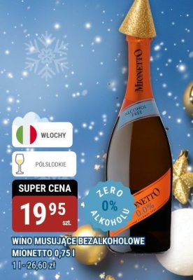 Wino musujące bezalkoholowe Mionetto 0,75 l promocja w bi1