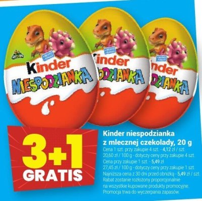 Kinder niespodzianka z mlecznej czekolady, 20 g promocja w Twój Market