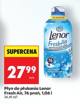 Płyn do płukania Lenor Fresh Air, 76 prań, 1,06 l promocja w Biedronka