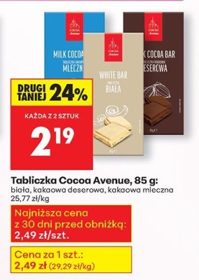 Tabliczka biała 85 g  promocja w Biedronka