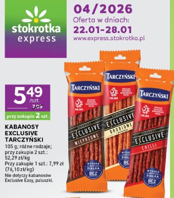 Kabanosy Exclusive, różne rodzaje promocja w Stokrotka