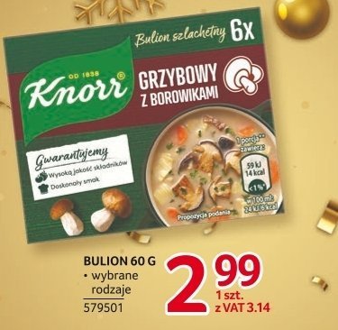 Bulion Knorr grzybowy z borownikami 60 g wybrane rodzaje promocja w Selgros