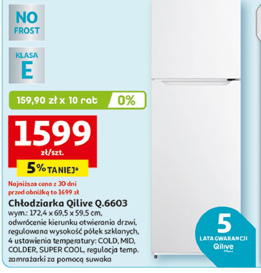 Chłodziarko-zamrażarka q.6603 Qilive promocja