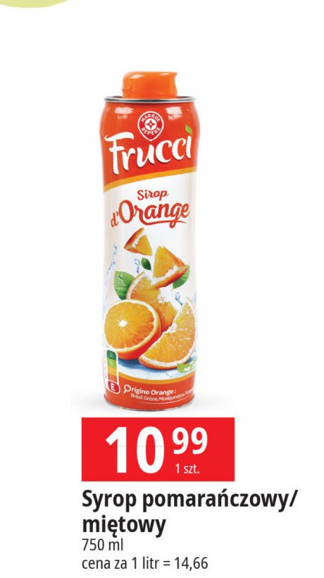 Syrop pomarańczowy Wiodąca marka frucci promocja