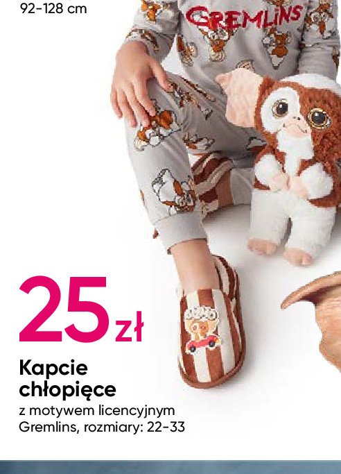 Kapcie chłopięce 22-33 gremlins promocja w Pepco