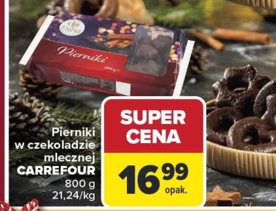 Pierniki w czekoladzie mlecznej CARREFOUR 800 g promocja w Carrefour