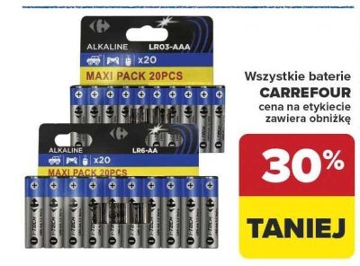 Baterie -30% Carrefour promocja w Carrefour Market