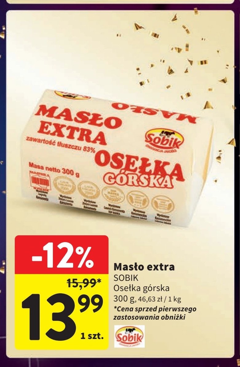 Masło osełka górska Sobik promocja