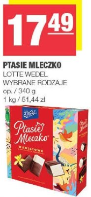 Ptasie mleczko Lotte Wedel wybrane rodzaje promocja w SPAR
