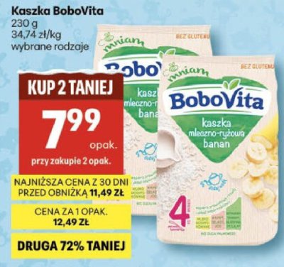 Kaszka BoboVita 230 g promocja w Delikatesy Centrum