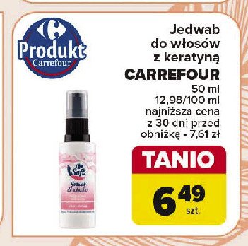 Jedwab do włosów z kreatyną Carrefour promocja