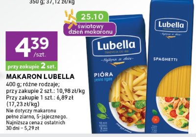 Makaron Lubella różne rodzaje promocja w Stokrotka