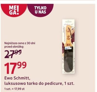 Tarka Ewa Schmitt, luksusowa tarka do pedicure, 1 szt. promocja w Rossmann