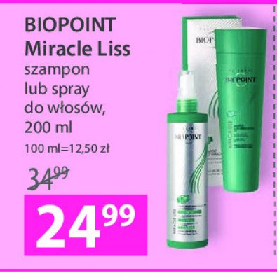 Spray do włosów wygładzający Biopoint miracle miss promocja
