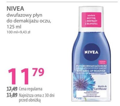 Płyn NIVEA dwufazowy do demakijażu oczu promocja w Hebe