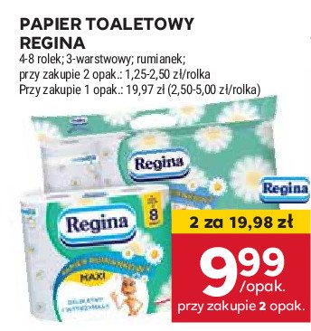 Papier toaletowy rumiankowy Regina promocja w Stokrotka