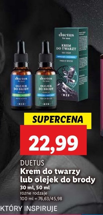Krem do twarzy nawilżajacy Duetus promocja w Lidl