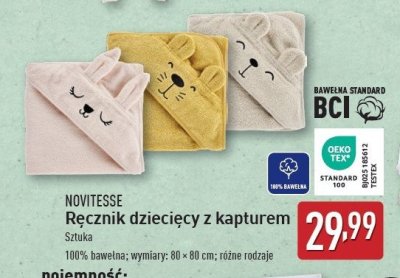 R臋cznik dzieci臋cy z kapturem Novitesse promocja