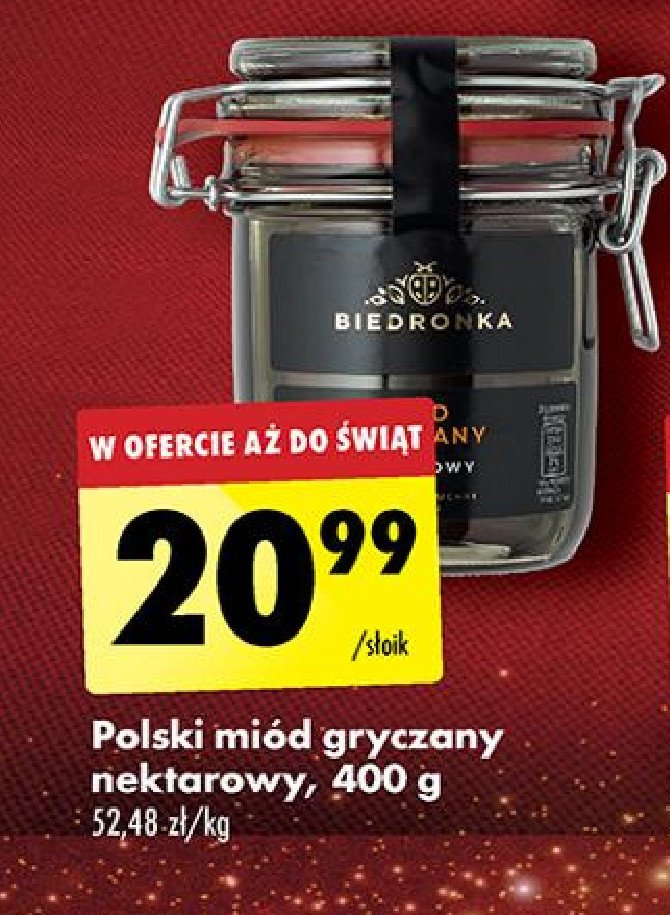 Miód gryczany nektarowy Biedronka promocja w Biedronka