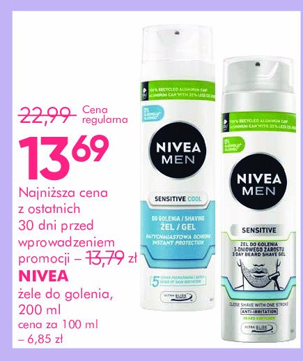 Żel do golenia 3-dniowego zarostu Nivea men sensitive promocja w Super-Pharm