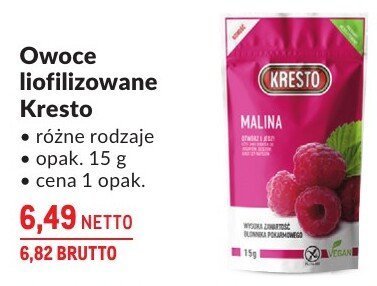 Owoce liofilizowane Kresto różne rodzaje promocja w Makro