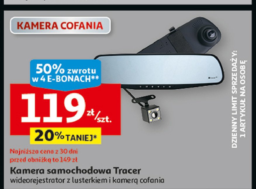 Kamera samochodowa g-park Tracer promocja w Auchan