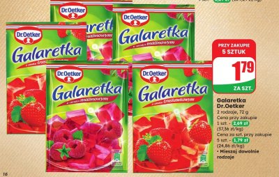 Galaretka Dr.Oetker różne smaki promocja w Dino