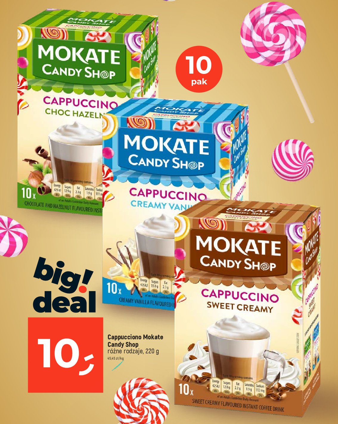 Cappuccino sweet creamy Mokate cappuccino candy shop promocja