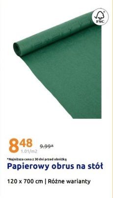 Papierowy obrus na stół 120 x 700 cm promocja w Action
